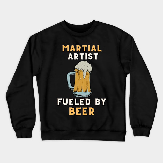 Beer fueled martial artist Crewneck Sweatshirt by SnowballSteps